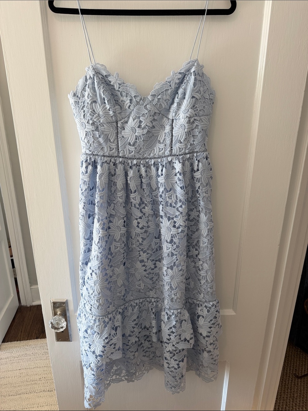 Club Monaco Light Blue Lace Midi Dress